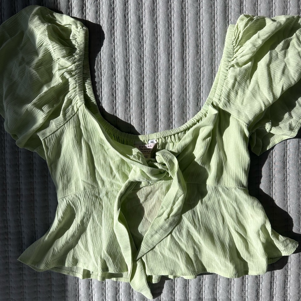 green asos blouse